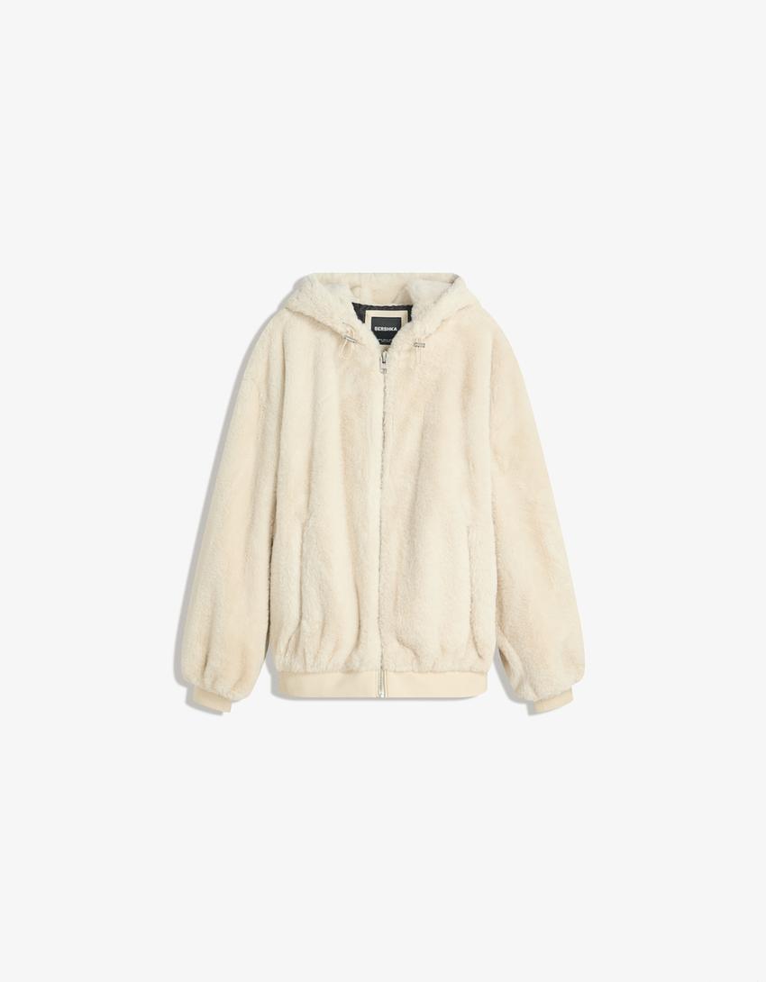 Obsidian Solace Kunstpelz-Hoodie