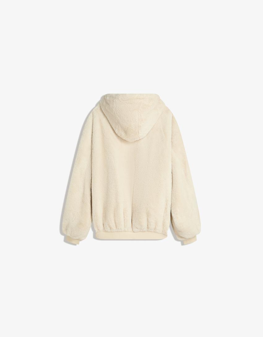 Obsidian Solace Kunstpelz-Hoodie