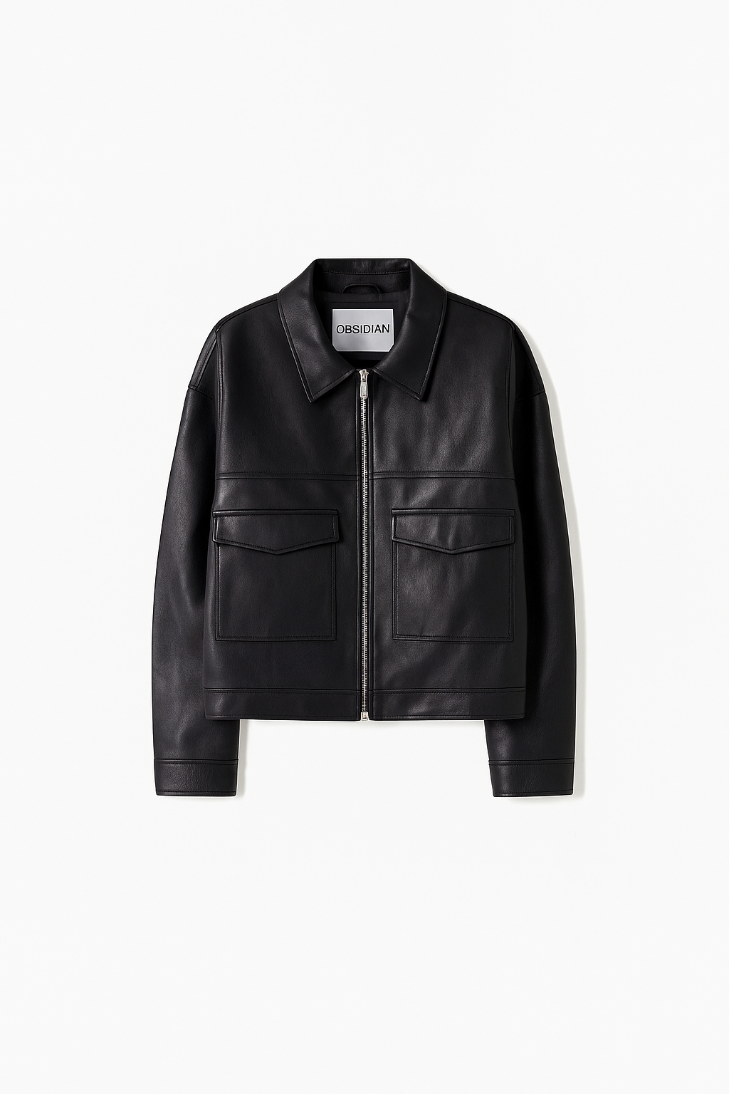 Obsidian Boxy Lederjacke